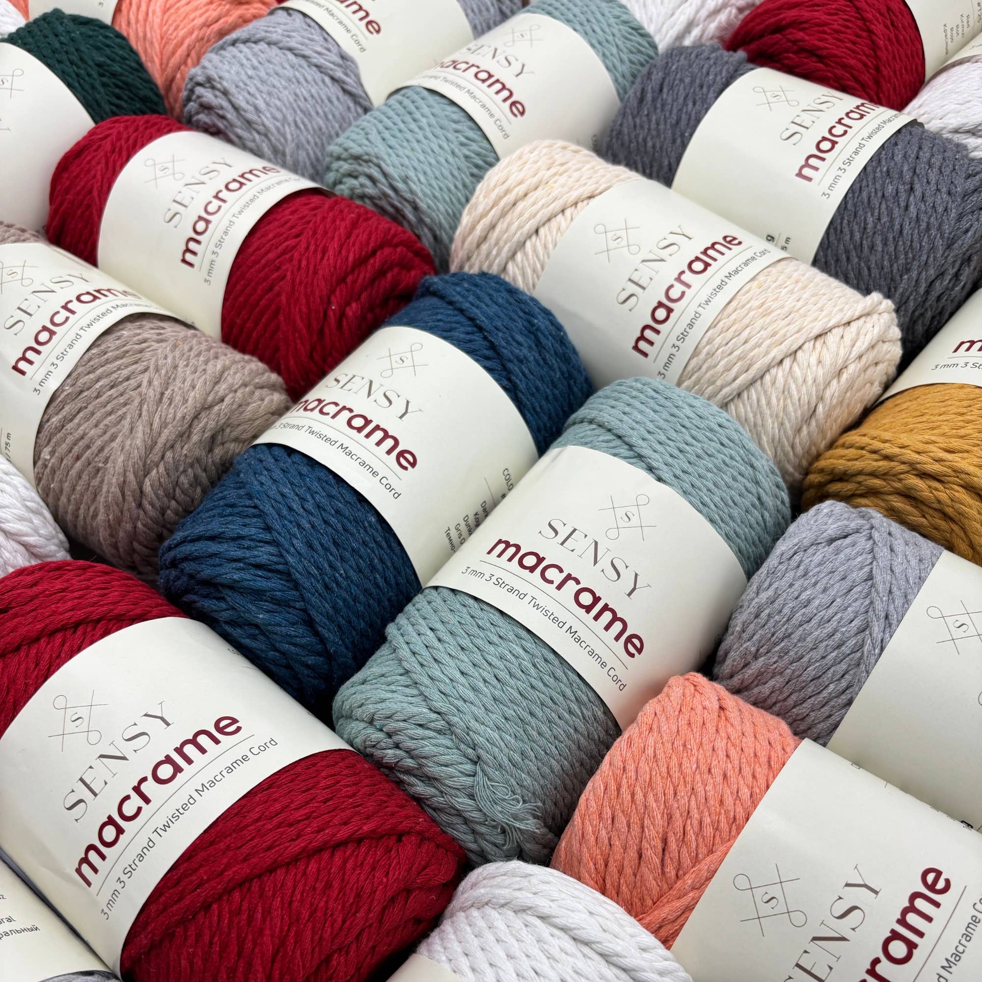 Sensy - Wholesale Yarn - Sensy Premium 3mm - 100% Cotton 3 Strand Twisted Macrame11