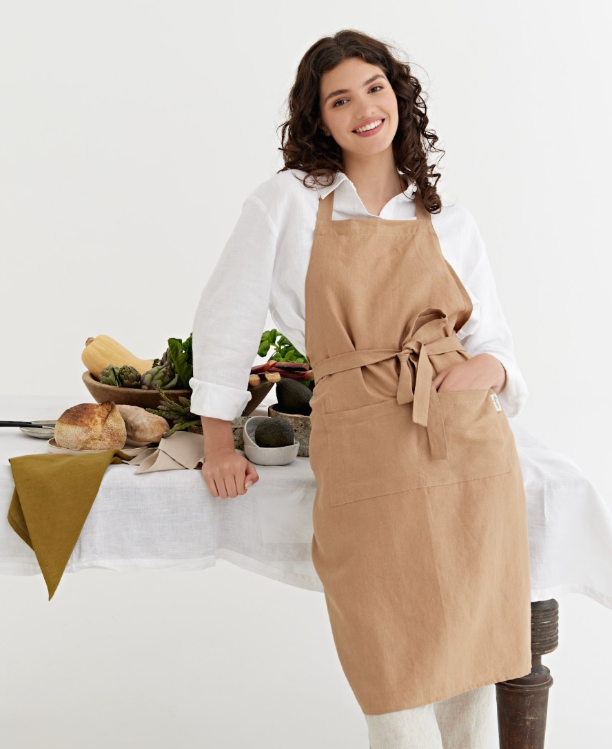 MagicLinen (We handle U.S. import procedures for you) - Wholesale Schort - Linnen slabbetje met zakken in verschillende kleuren one size9