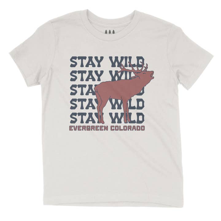 Stay Wild Elk Bugle Kids Shirt - CUSTOMIZABLE for wholesale by White River Apparel Company
