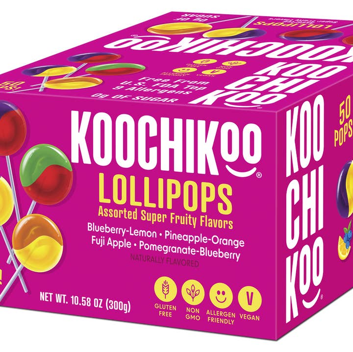 Assorted Lollipops 8x50ct (Display Box) for wholesale by Koochikoo