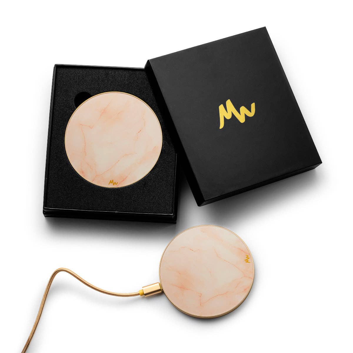 Marie Wolt - Wholesale Charging Dock - Wireless charger - Pink Marble/Gold1