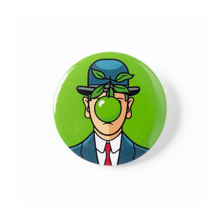 Today Is Art Day Button Badge Rene Magritte The Son of Man for wholesale by Until Pty Ltd