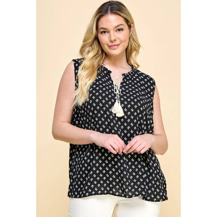 TÚNICA BABYDOLL PLUS SIZE SEM TRENÓ COM TASSE por atacado de Winslow Collection