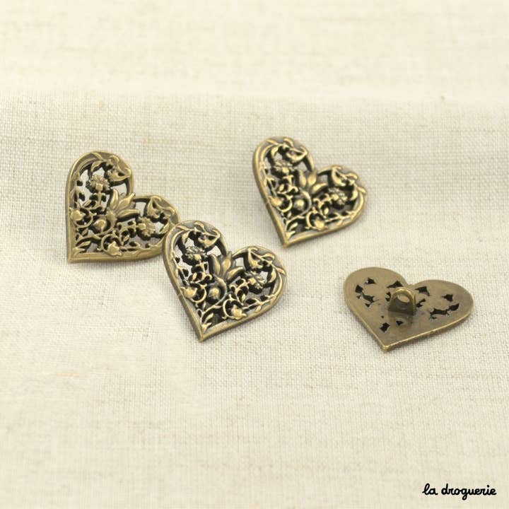 LA DROGUERIE - Wholesale Sewing Button/Snap - "Ti amo" button 23 mm