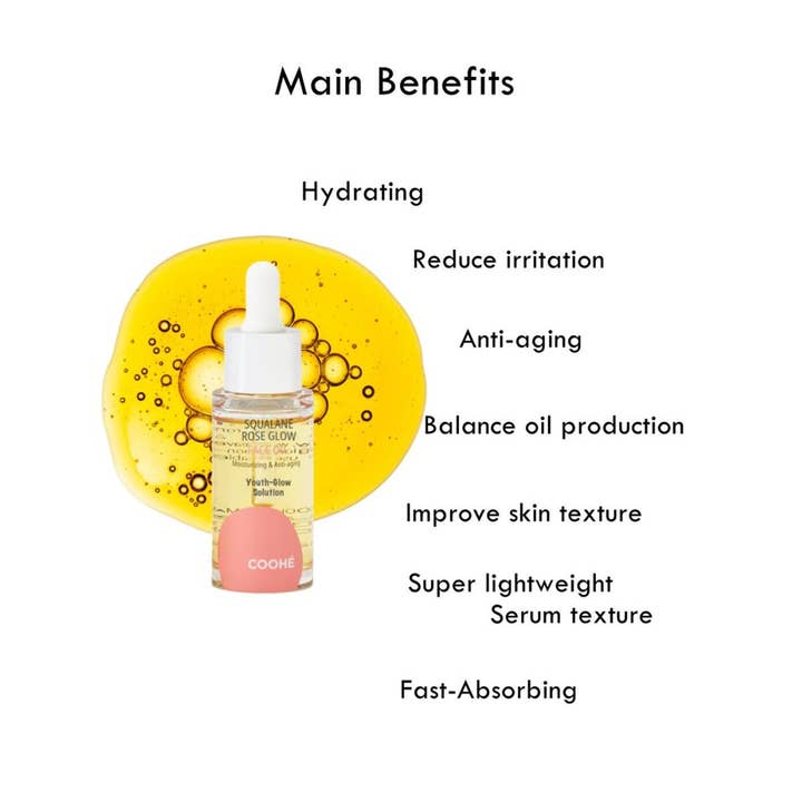 COOHE – wholesale Facial oil – Squalane Rose Glow Face Oil5