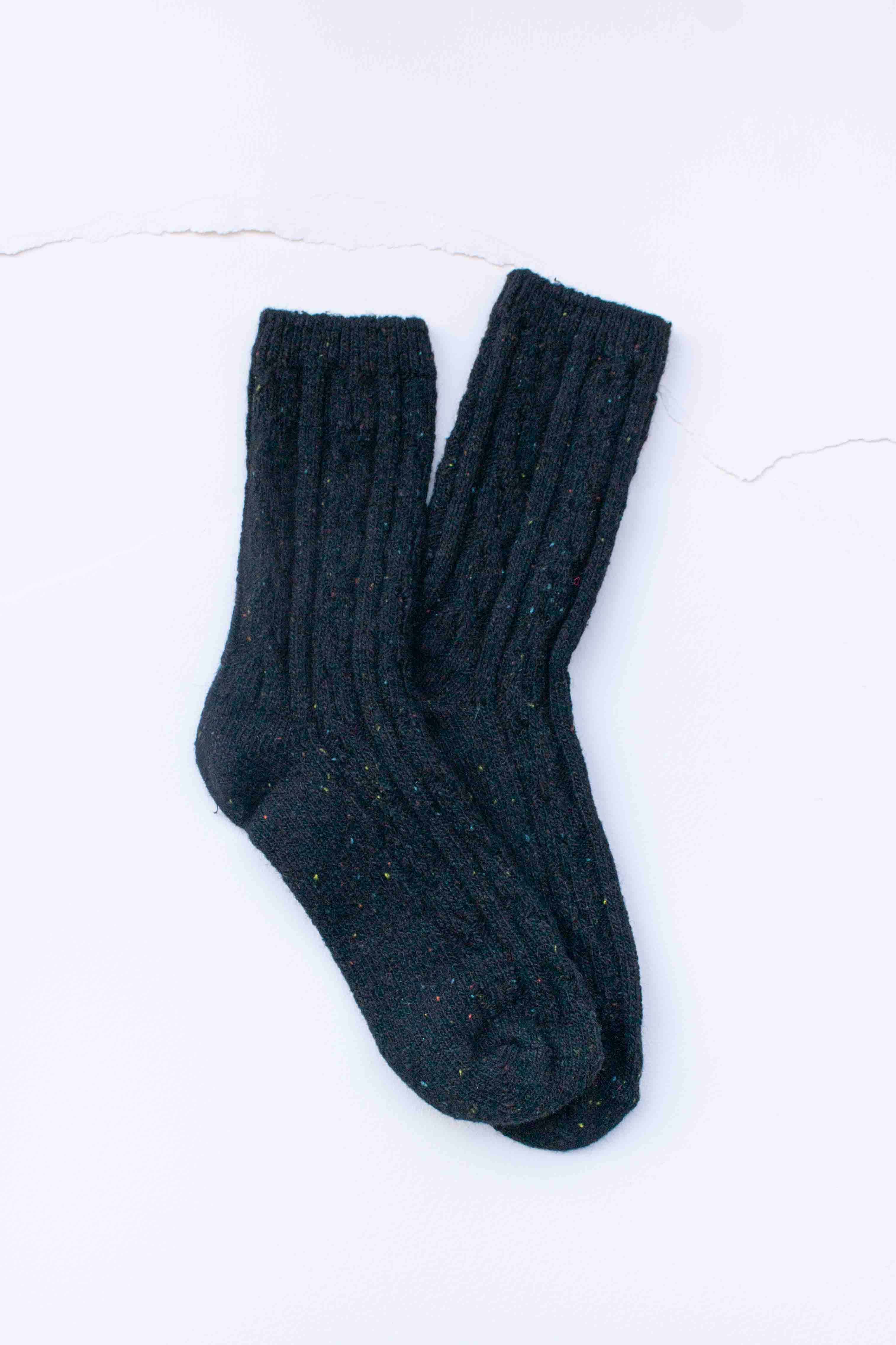 Tiepology - Wholesale Socks - Women's - Wool Blend Speckled Knit Socks0