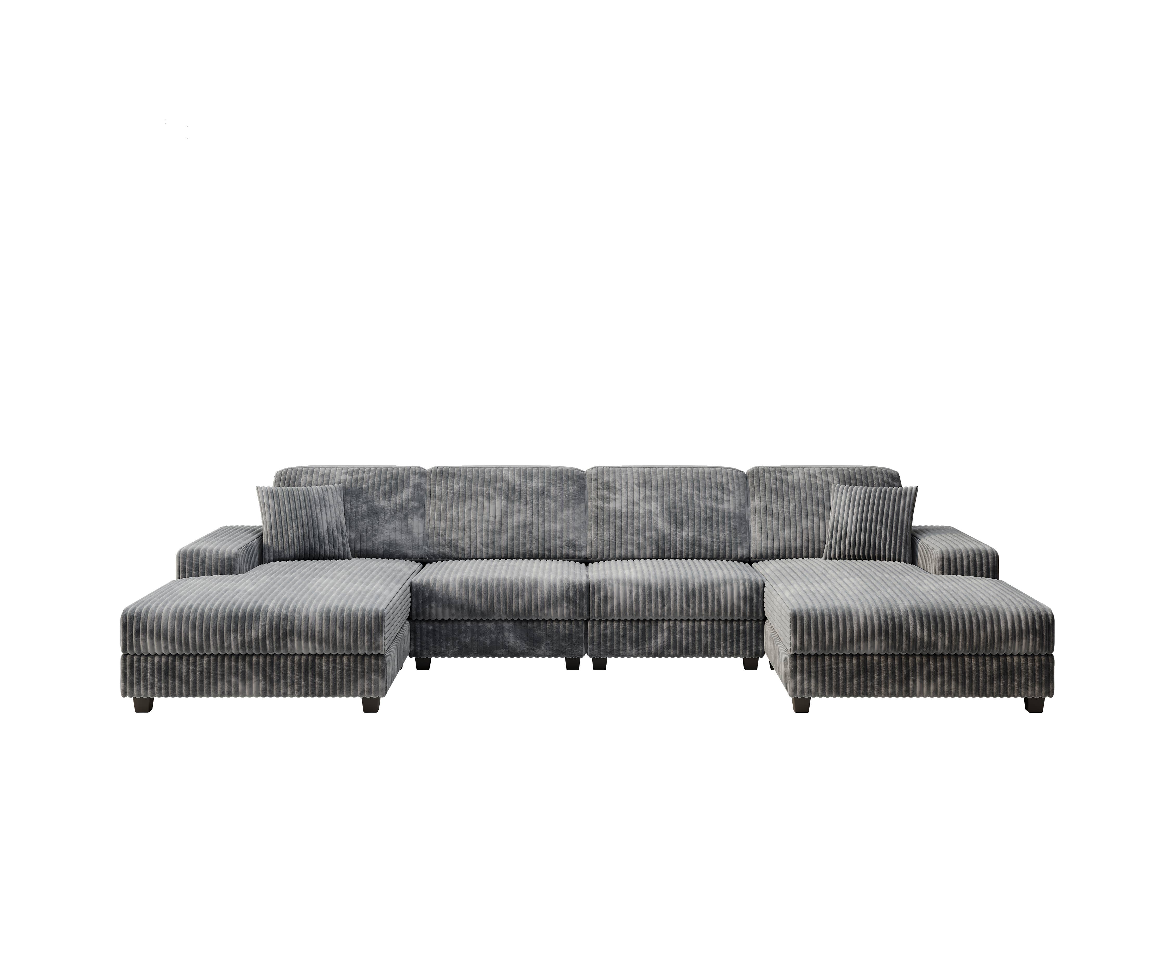 HOMYCASA DESIGN INC - Wholesale Sofa - 4-Seater U-Shaped Modular Sectional  Sofa & Corduroy Fabric30