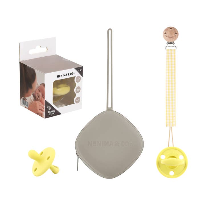 Nenina & Co - Wholesale Pacifier - Baby - PACK 2 PACIFIER CLIPS + 1 CLASSIC PACIFIER + 1 PACIFIER HOLDER NENINA & CO0