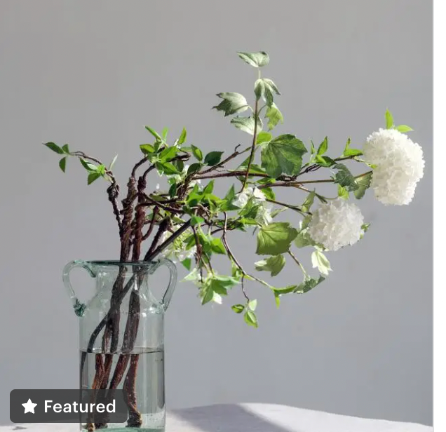 Noah Decoration - Wholesale Vase - Farmhouse Double Ear Blue Tint Glass Vase Large medium small15