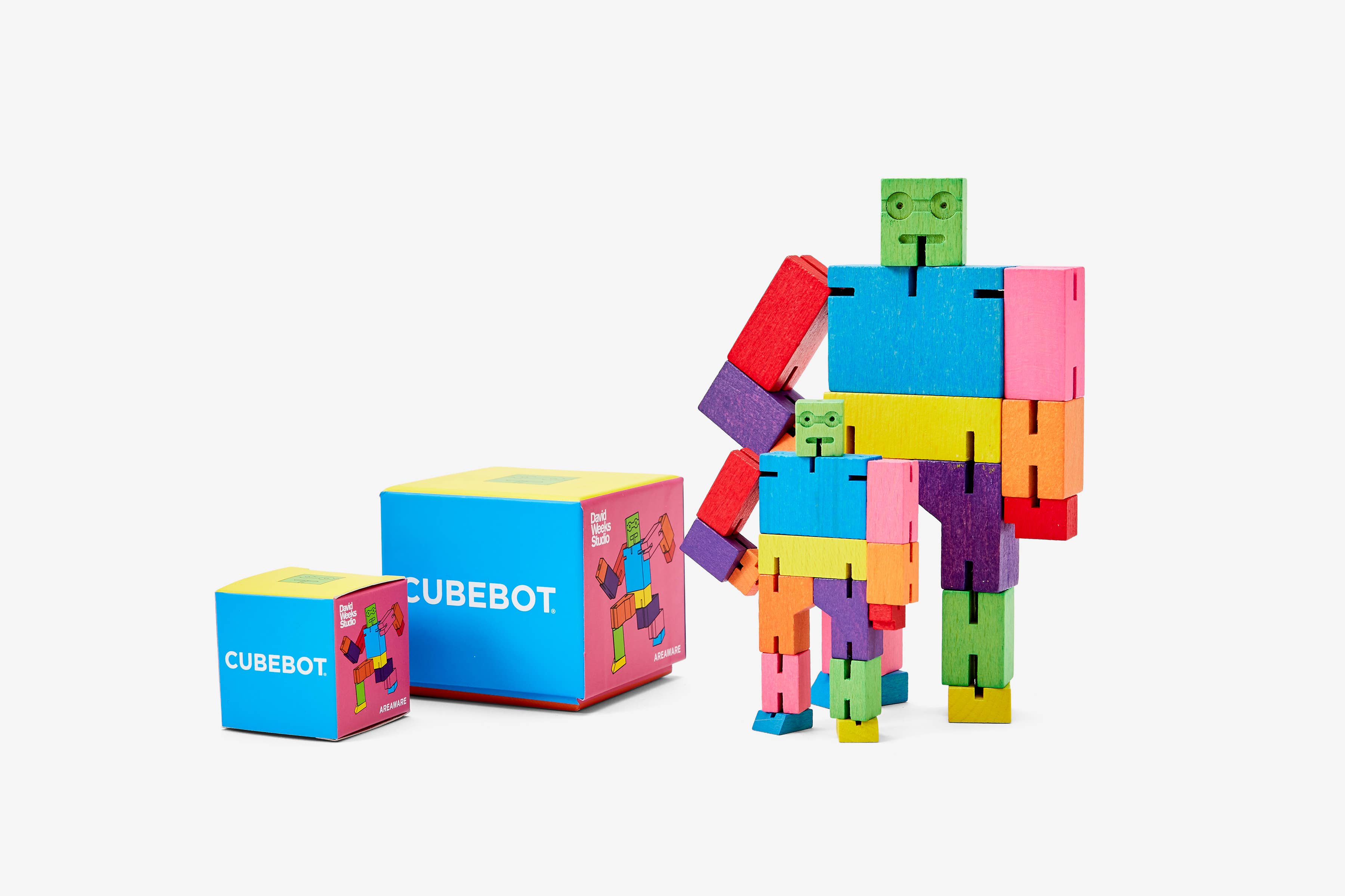 Areaware - Wholesale Wood Toy - Kids - Cubebot Small - Multi4