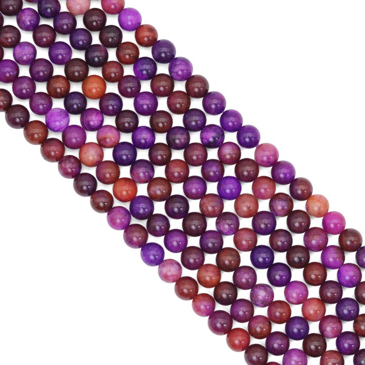 BestBeads&Beyond - Vendita all'ingrosso Perline - Perline lisce rotonde in giada sugilite, Sku #U2119
