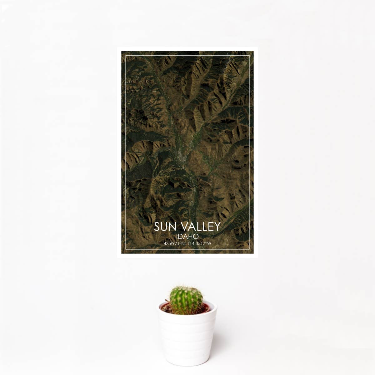 JACE.design - Wholesale Art Print - Sun Valley ID Map Print Satellite0