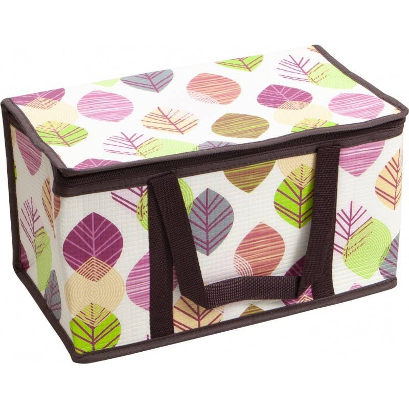 Deffrennes - Vente Glacière/sac isotherme - Sac isotherme couleur creme motif feuilles colorees0