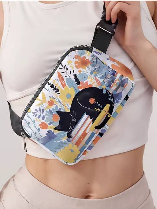 Cat Print Crossbody Bag – Adjustable Strap for wholesale by LGs Dropshipping