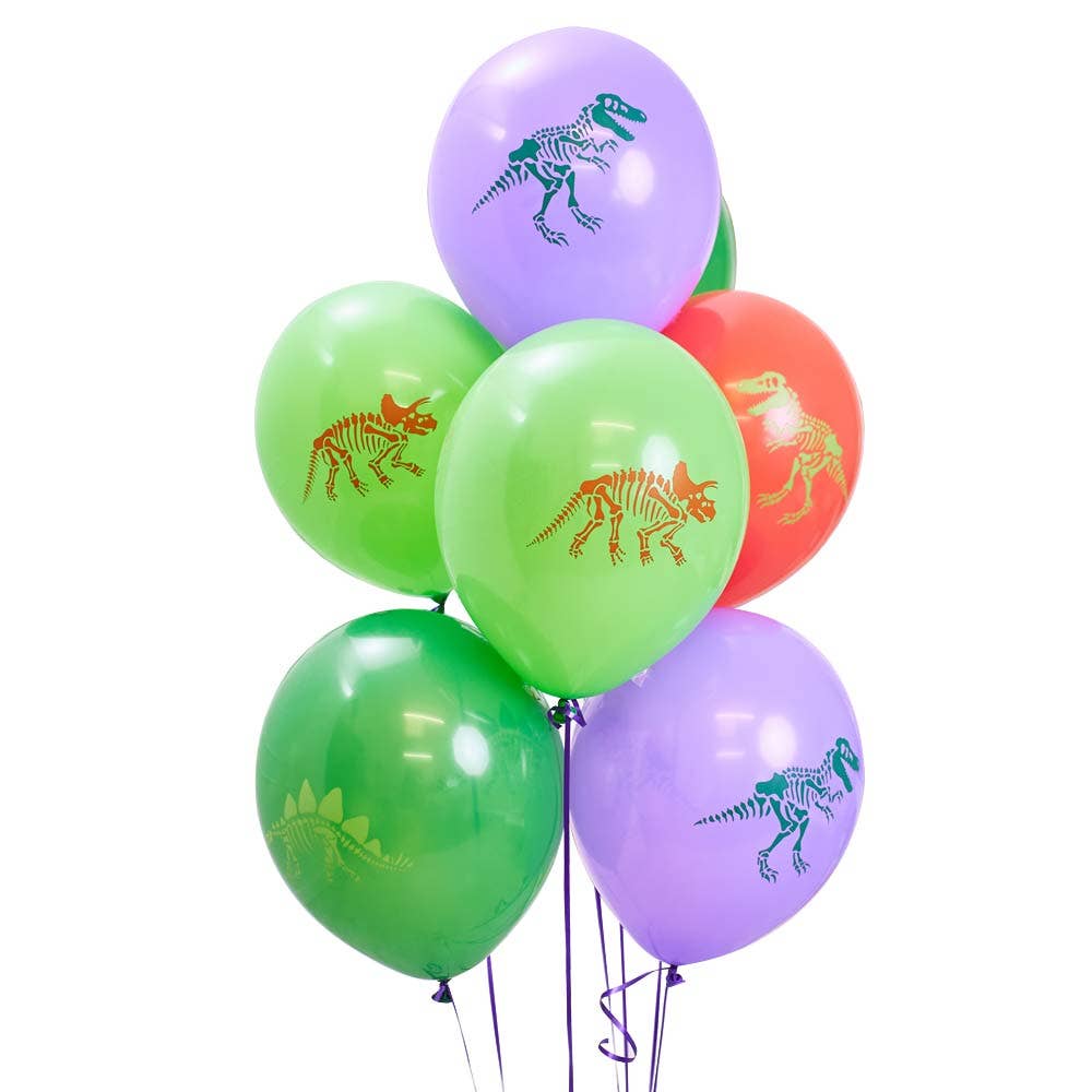 Party Pieces - Vente Ballon - Lot de 12 ballons biodégradables Ecosaurus pour fête préhistorique1