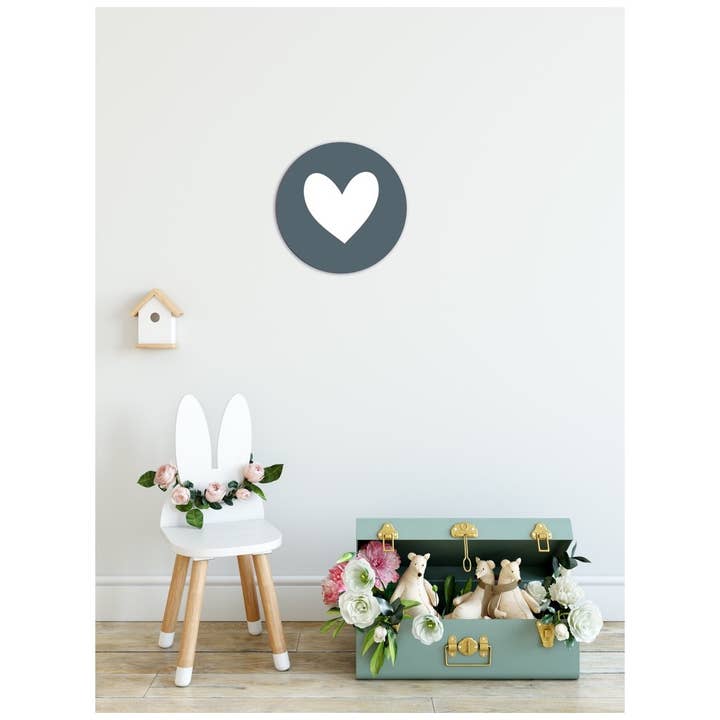 Wall Roundie - Coeur - Pétrole pour la vente par Kids-ware Lifestyle