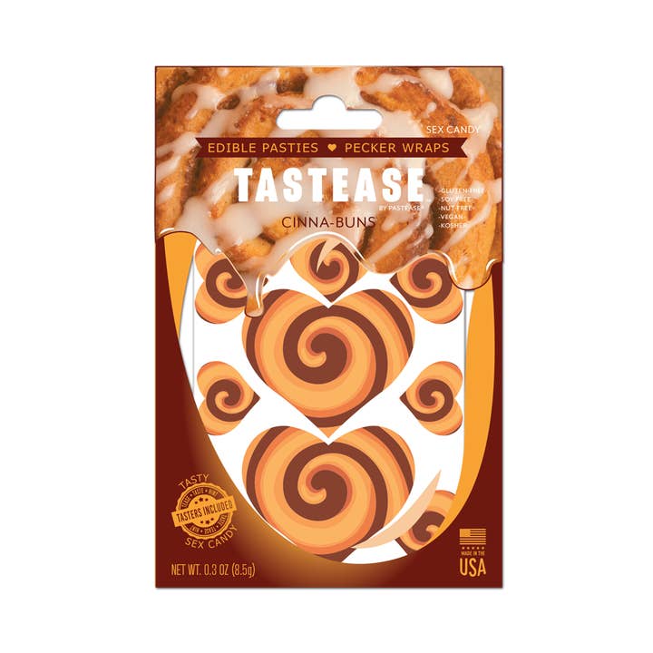Tastease: Edible Pasties & Pecker Wraps Cinna-Buns Cinnamon for wholesale by Pastease®