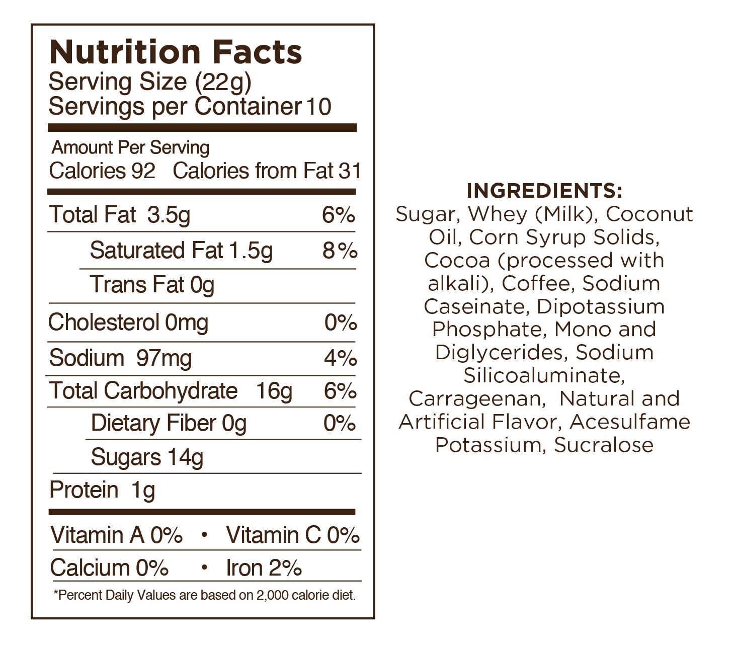 Fireside Coffee Co. – Großhandel Instantkaffee/-espresso – Salted Caramel Café Mocha Dose 226 g (8 oz)6