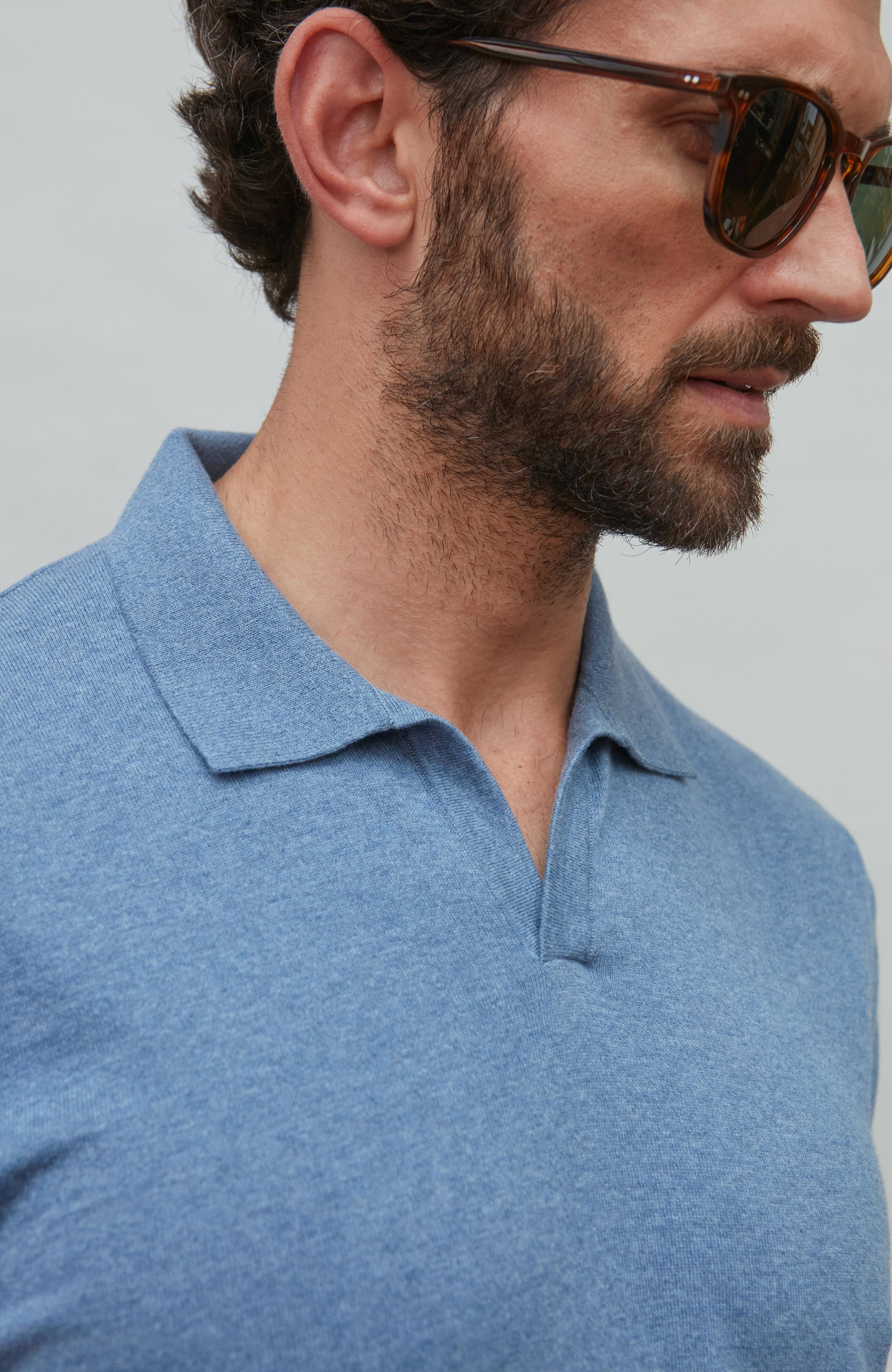 Paul James Knitwear - Wholesale Polo - Heren - Heren Ultra Fijne Katoenen Poloshirt Zonder Knopen23