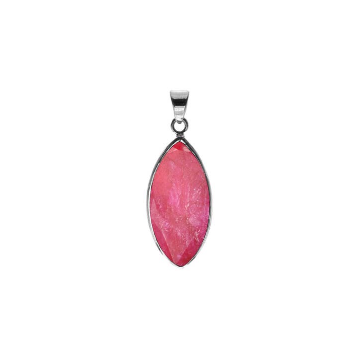 Pendentif marquis en quartz rubis Bridget pour la vente par Kali Ma Designs - Sterling Silver Jewellery