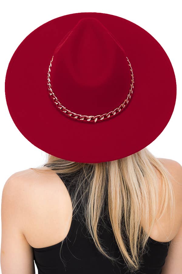 Cap Zone – Fedora - Mulher por atacado – Chapéu Monocromático Revelado Corrente Cubana Larga Feltro Chapéu21