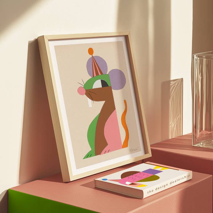 COLLAGE MOUSE A4 PRINT for wholesale by the design dealership