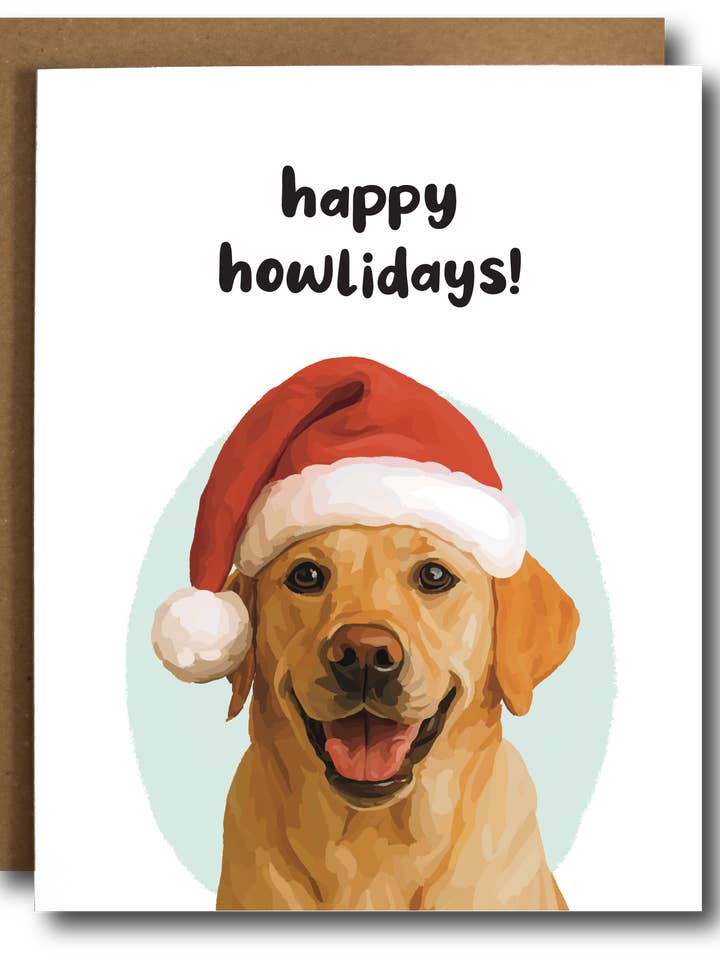 Happy Howlidays Dog Christmas Card for wholesale by The Card Bureau