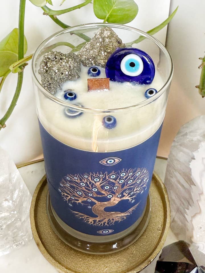 Affirmation Evil Eye 21oz Candle for wholesale by Lunastry