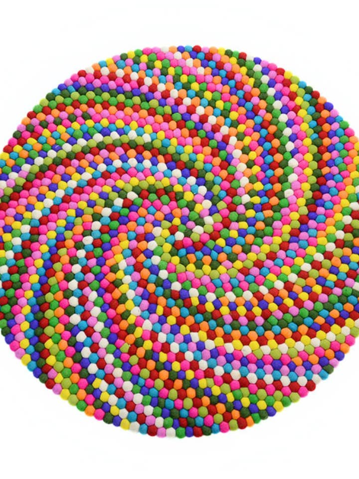 Tappeto a Spirale in Feltro di Lana Multicolore Ecologico 90-300 CM per la vendita all'ingrosso da parte di Woollyfelt