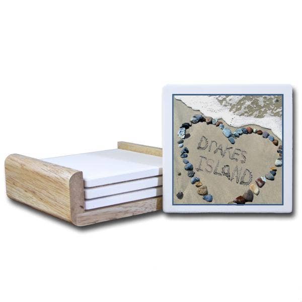 Paint The Town - Wholesale Coasters - CT3281 (CT1631) - Writing In The Sand W/ Heart0