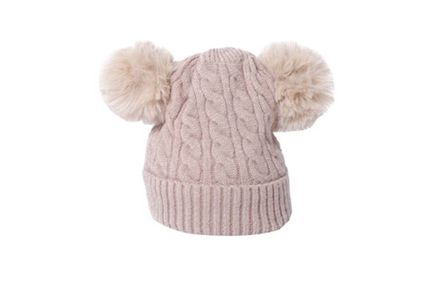 Nima Accessories Inc - Vente Bonnet – femme - Bonnet d'hiver pour femme avec pompon en fausse fourrure5