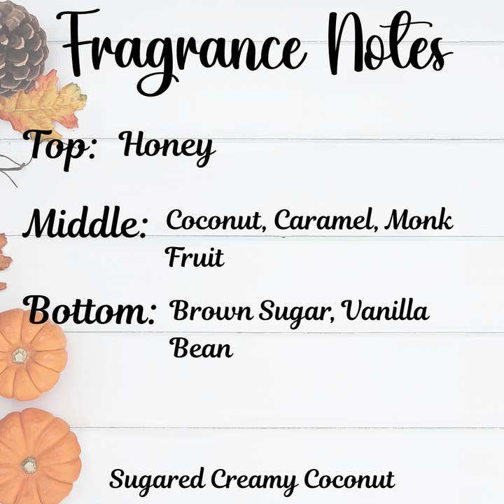 Honey Jar Creations - Wholesale Wax Melt - Sugared Creamy Coconut | Fall-Inspired | Artisan Wax Melts5