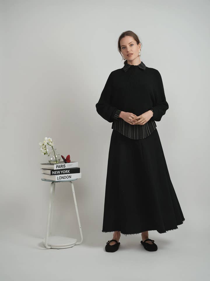 Cropped Raglan Knit Sweater for wholesale by Hush.Shop