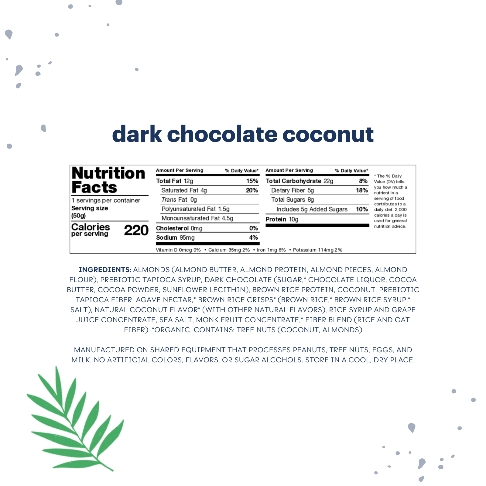 Zing - Wholesale Snack Bar - Dark Chocolate Coconut Nutrition Bars - 12ct Box2