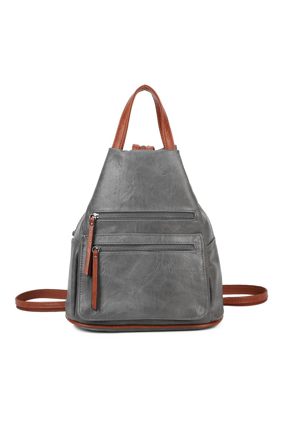 Ellas Trading - Wholesale Backpack - Unisex - Convertible Backpack PU Leather School Travel2