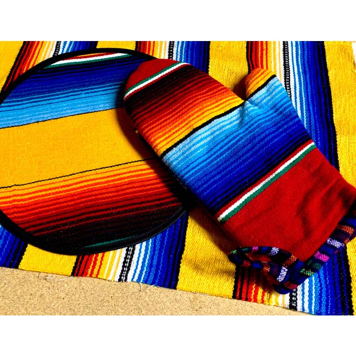 Corazon y Alma ~ Heart & Soul - Vendita all'ingrosso Utensile/attrezzo da cucina - Guanto da forno messicano Serape1