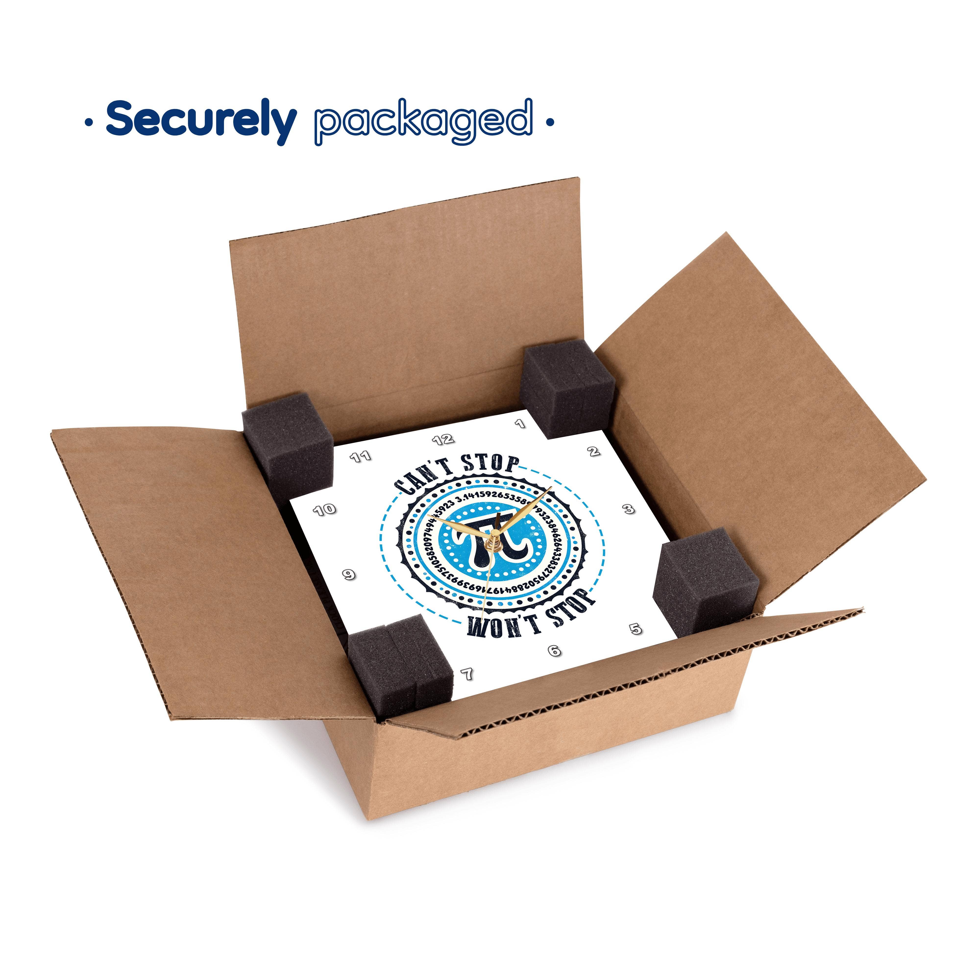 3dRose – wholesale Wall clock – 3dRose, The number Pi design of black and blue. Cannot stop, will not stop, Wall Clock6