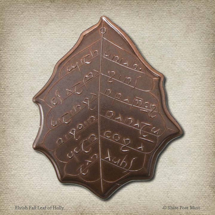 Shire Post Mint - Wholesale Keepsake Coin/Token - Elvish Fall Leaf of Holly