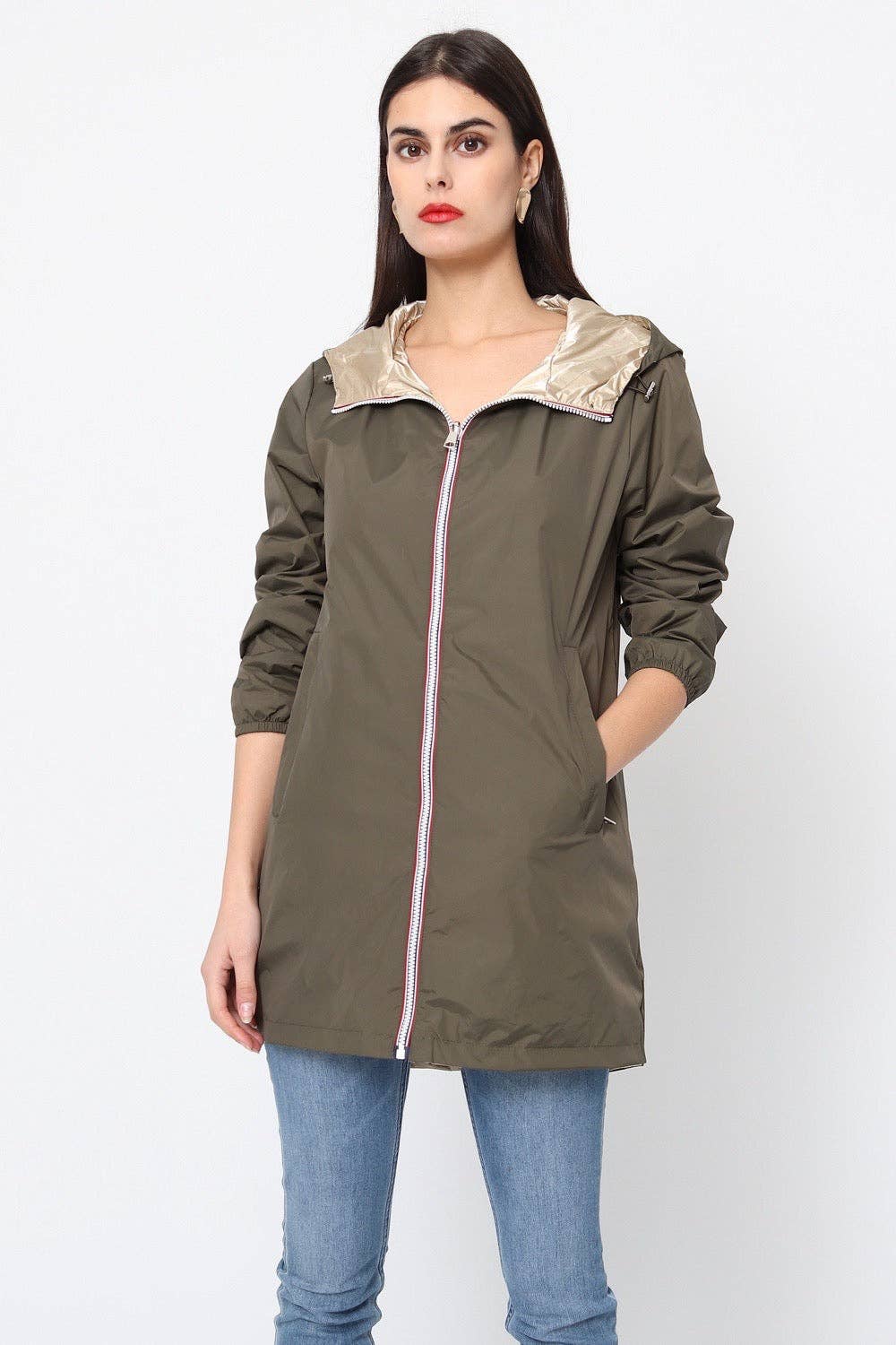 SOFTY - Wholesale Windbreaker - Women's - Reversible waterproof windbreaker - S38110