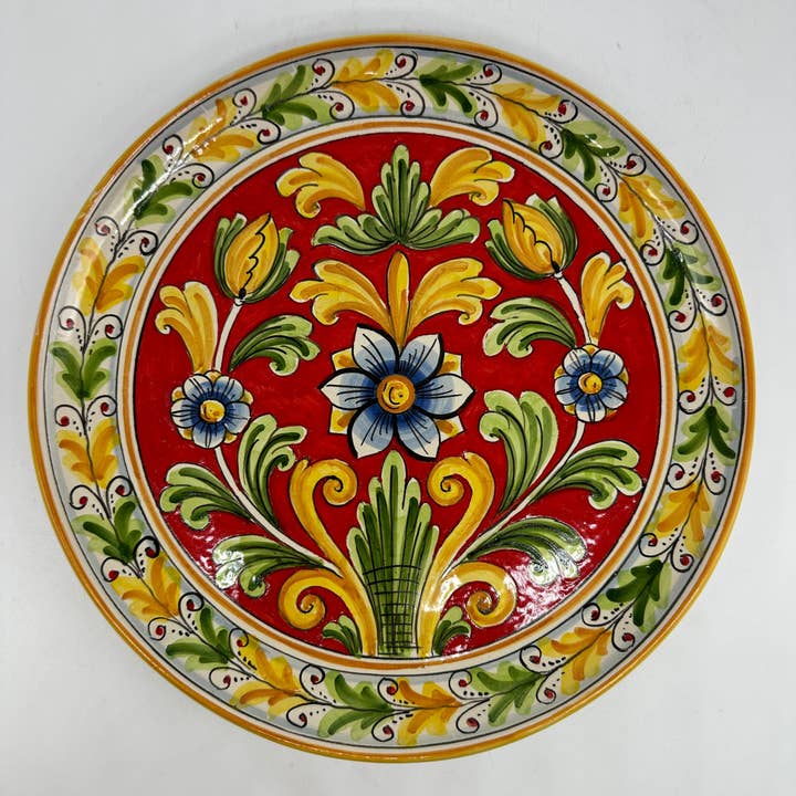 DD Ceramiche Siciliane - Wholesale Wall Accent - Hand-painted Decorative Plate Diameter 30 cm Decoration n.10