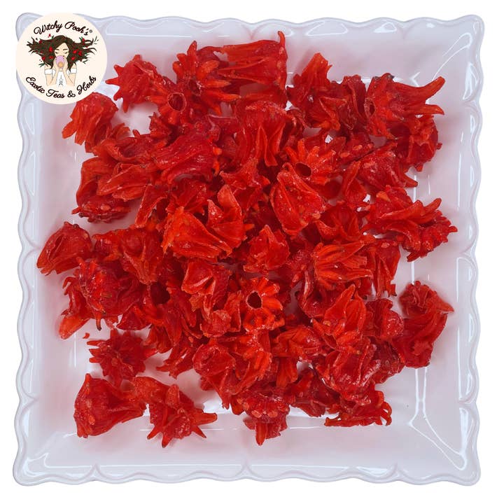 Witchy Pooh's Exotic Teas & Herbs - Wholesale Fruit Snacks - Witchy Pooh's Candy Hibiscus - Candy Coated Whole Hibiscus