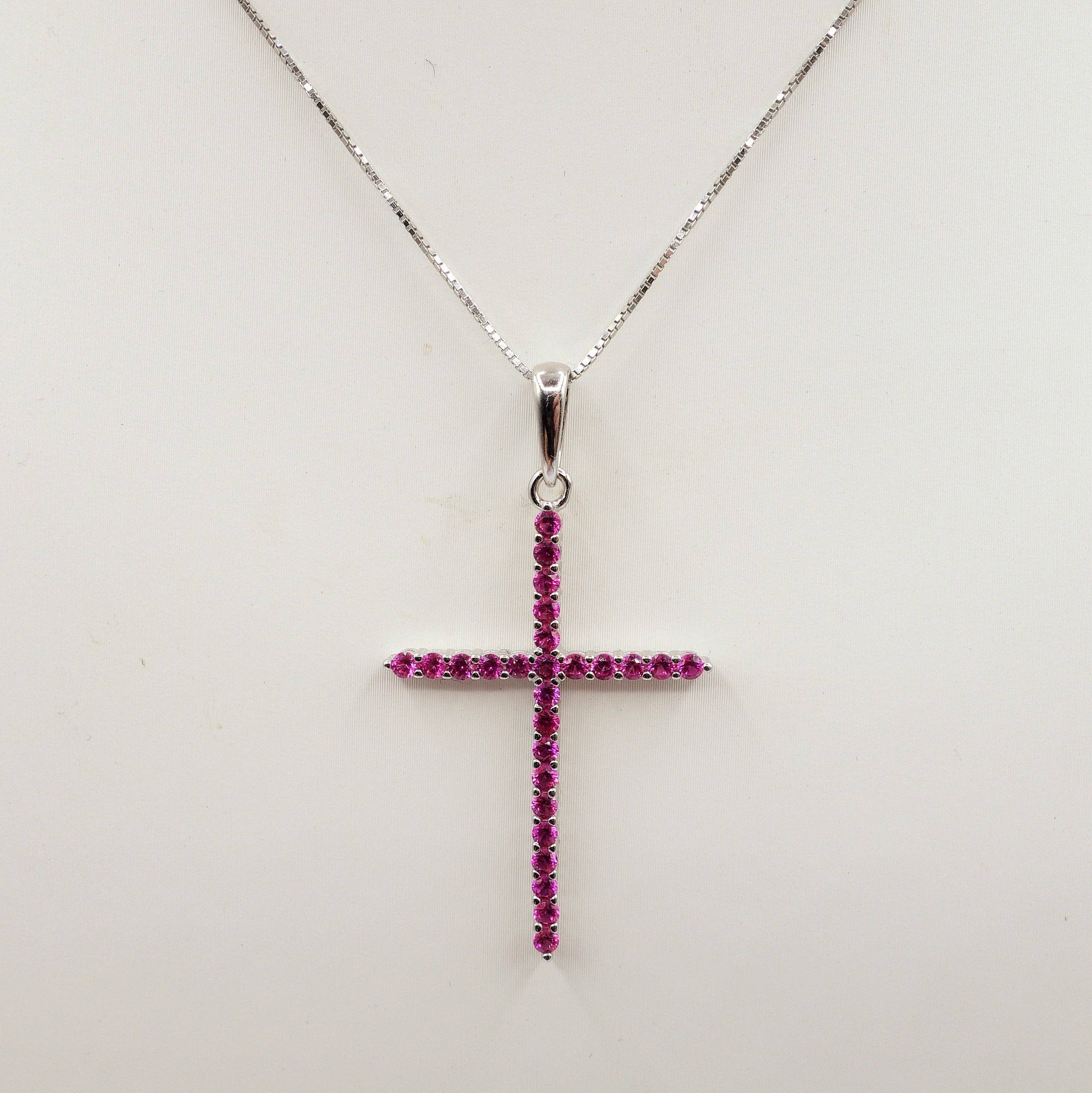 Daemon srls - Wholesale Pendant/Charm Necklace - CROSS  ~ ARGENTO 925 ~ Collana con pendente croce in cubic zirconia5