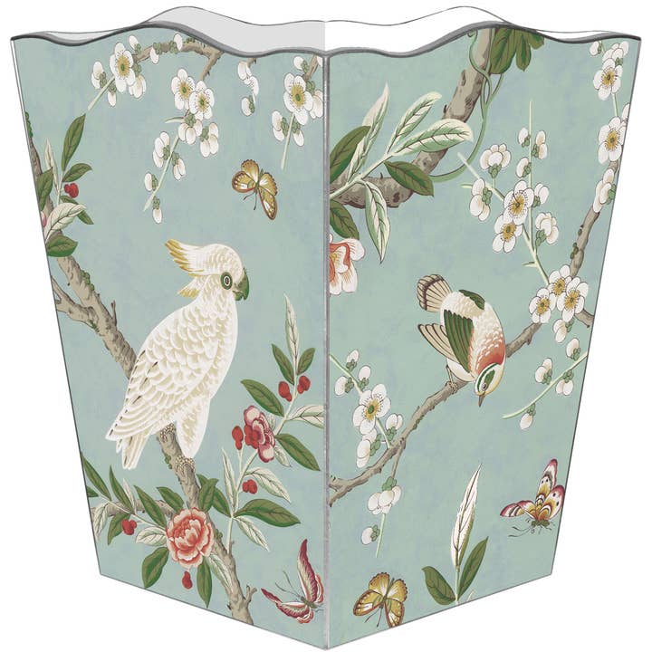 WB8605 - Corbeille à papier Birds & Bloom pour la vente par Marye-Kelley