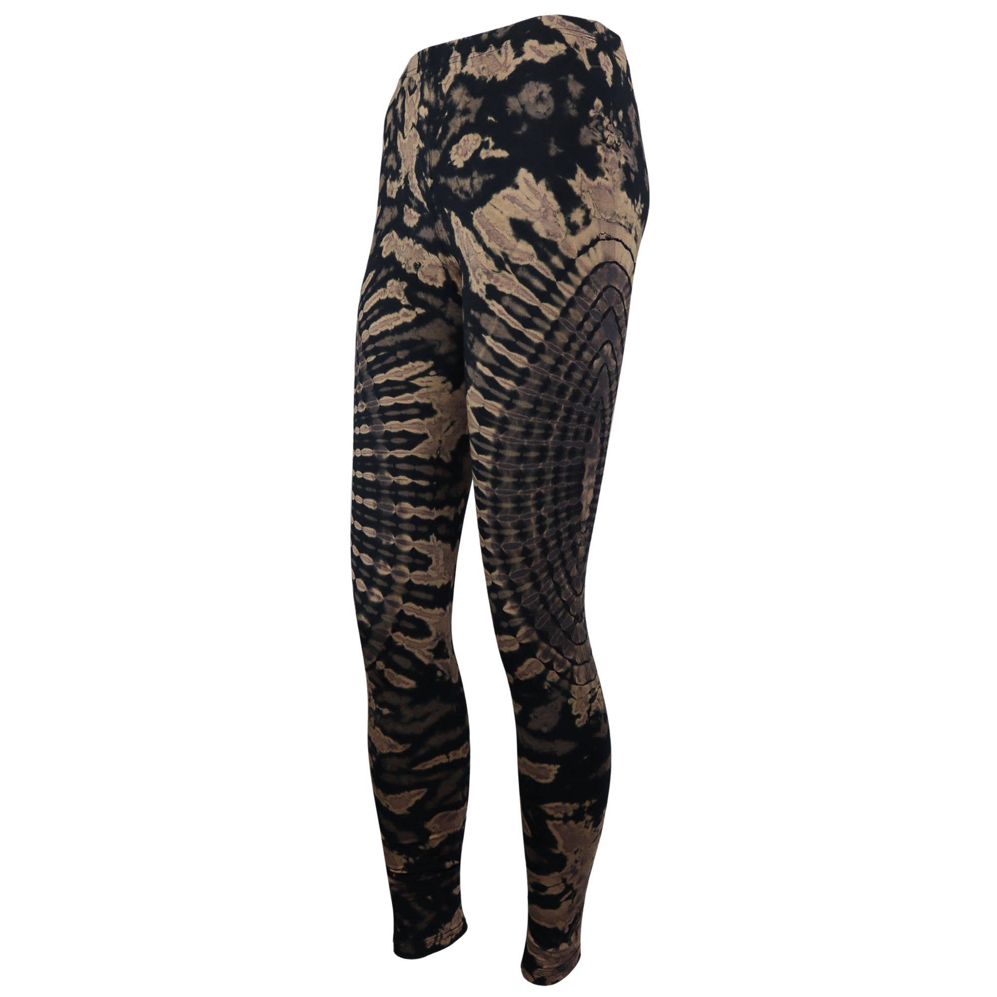 Tribal Trade GmbH - Wholesale Fashion Leggings - Women's - Batik Sun leggings black brown-light brown2