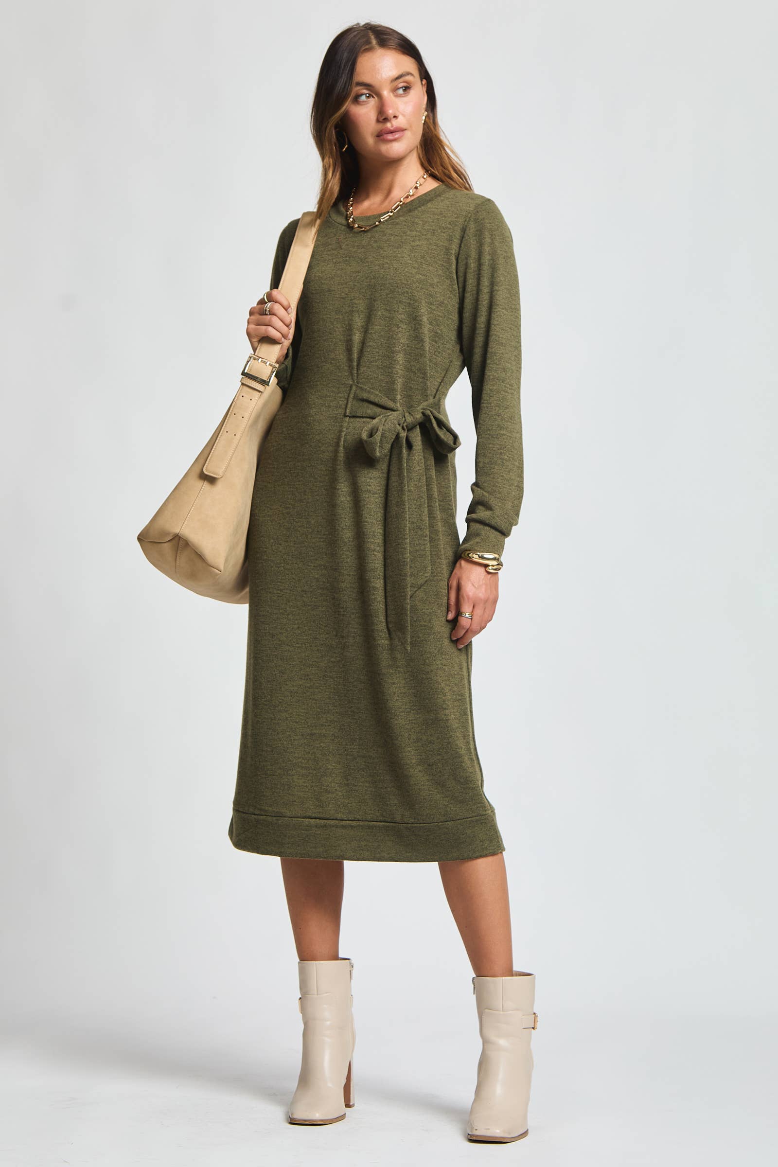 Dear Scarlett - Wholesale Dress - Women's - Hacci Knit Tunic Dress TRV-TIMELESS13