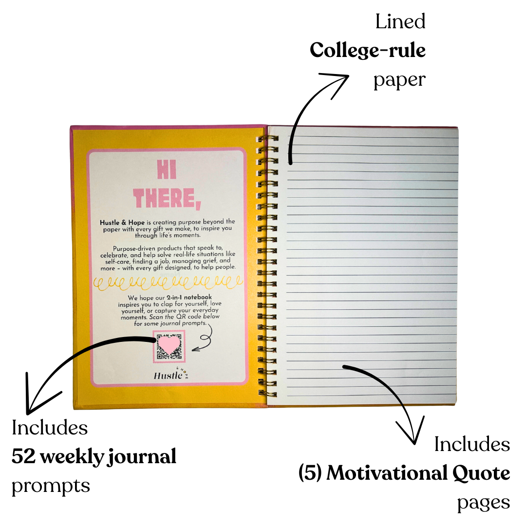 Hustle & Hope - Wholesale Notebook - Dream Big, Hustle Harder Motivational Notebook2