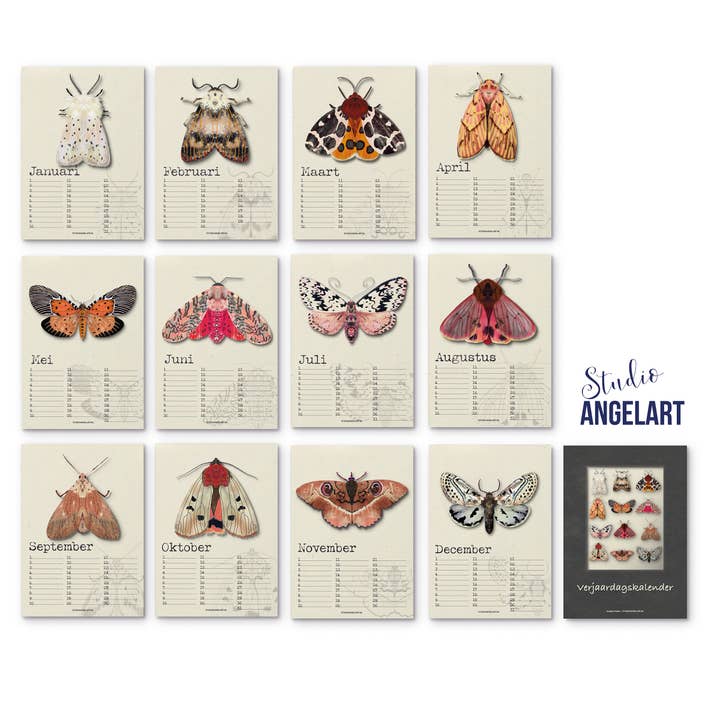 Studio Angelart - Wholesale Calendar - Birthday Calendar Night Butterflies1