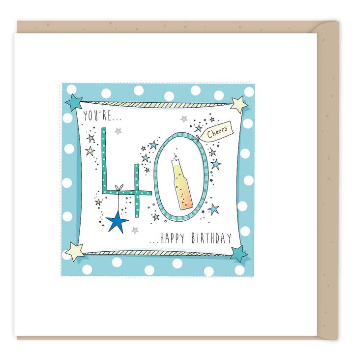 Karte zum 40. Geburtstag eines Mannes für den Großhandel von Paper Yay