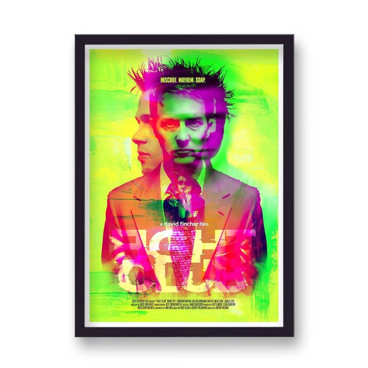 Fight Club Psychedelic Alternative Movie Poster for wholesale by Gallery Print and Art