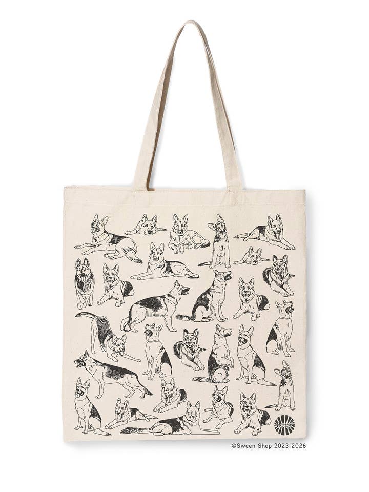 German Shepherd Cotton Canvas Tote Bag Pet Boutique Dog Gift for wholesale by Sween Shop
